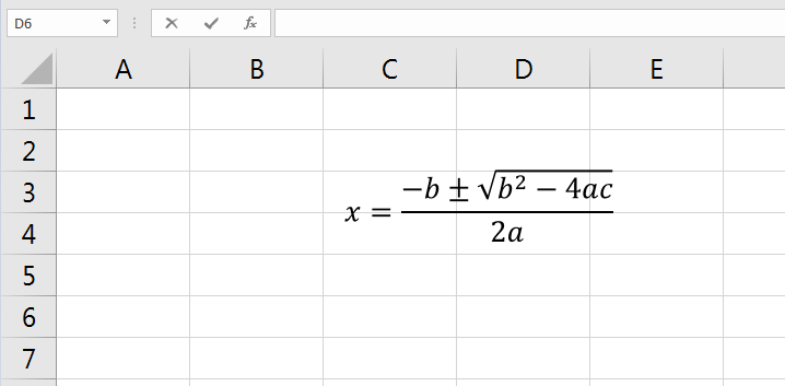Excel Equation Editor 3