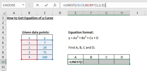 Excel Linest Function 2